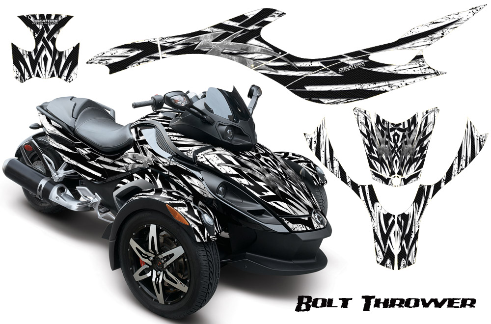 CAN-AM SPYDER Graphics Kit Bolt Thrower White